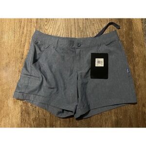 NWT Huk Womens Shorts SmallGrey/Blue Performance Fabric Fishing Outdoor Pockets